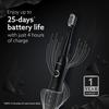 AGARO COSMIC ADVANCE Sonic Electric Tooth Brush For Adults With 5 Modes, 2 Brush Heads & Rechargeable With 4 Hours Charge Lasting Up To 25 Days, Power Toothbrush, (Black) view 4