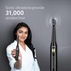 AGARO COSMIC LITE Sonic Electric Tooth Brush For Adults With 5 Modes, 2 Brush Heads & Rechargeable With 4 Hours Charge Lasting Up To 25 Days, Power Toothbrush, (Black) view 2