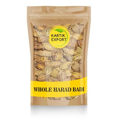 Kartik Export Natural Harad badi Whole - Kadukkai - Karakkaya - Yellow Terminalia Chebula - Haritaki - 250 Gm