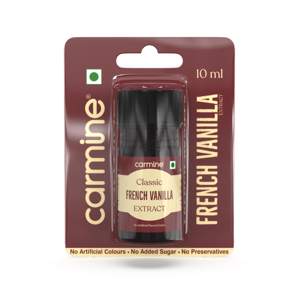 Carmine County Classic French Vanilla Extract | 10ml | All Natural | Pure French Vanilla for Baking & Cooking | Premium Quality | Non-Gmo | Gluten-Free | Strong Flavoring (Pack of 3)