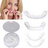 KLVS Snap-On Instant Smile Veneers Comfortable Fit Flex Dentures for Upper & Lower Teeth, Bright White for a Natural, Neat Smile view 1