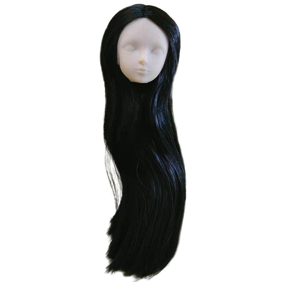 LOOM TREE 1/6 Female Doll Head with Long Hair Ball Jointed Doll Head for Age 3-6 Black Straight Hair | Dolls | Clothes & Accessories | Modern