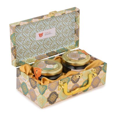 Assamica Tea Hut Combo Pack Celebration Box: Orthodox Black Tea & Orthodox Green Tea Premium Loose Leaf Blend, Refreshing & Flavorful, Perfect for Tea Lovers, 400gm