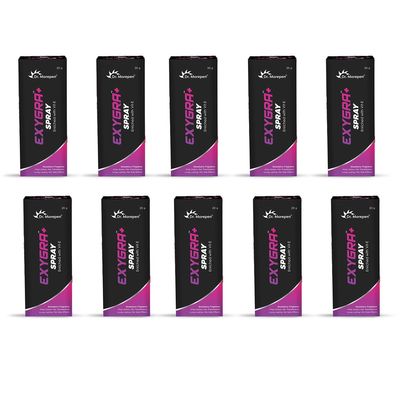 Dr. Morepen Exygra+ Dealy Spray For Men (Pack of 10) Black
