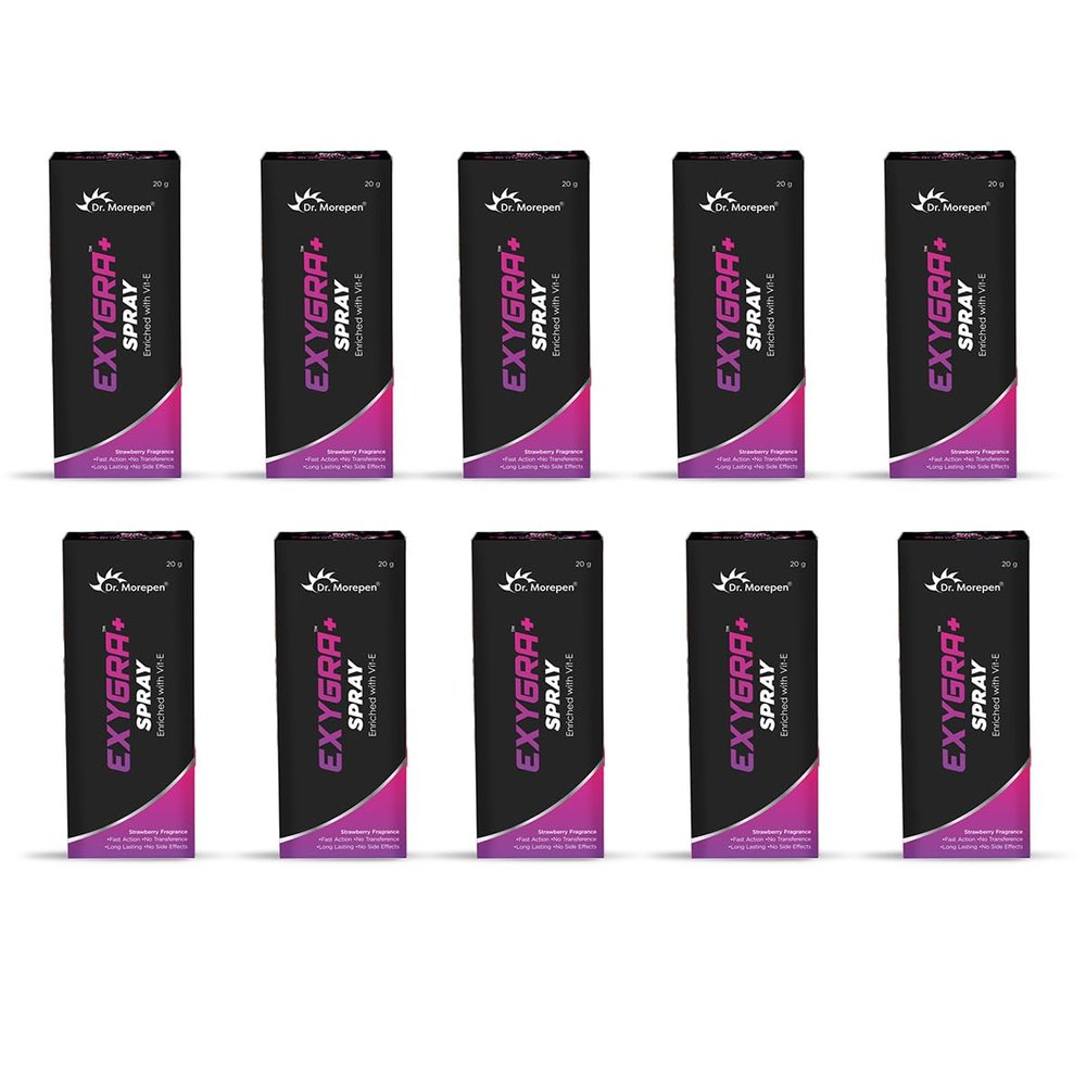 Dr. Morepen Exygra+ Dealy Spray For Men (Pack of 10) Black
