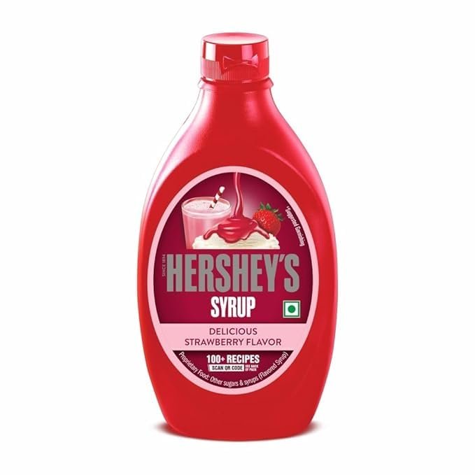 CELEBRINO HER-SHEY'S Strawberry Flavored Syrup | Delicious Strawberry Flavor | 623 G Bottle, Liquid