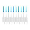 Radionics Dental Floss Interdental Manual Brush Teeth Stick Toothpick Soft Silicone Double-Ended Tooth Picks Oral Care,White view 1