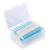 Radionics Dental Floss Interdental Manual Brush Teeth Stick Toothpick Soft Silicone Double-Ended Tooth Picks Oral Care,White view 2
