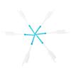 Radionics Dental Floss Interdental Manual Brush Teeth Stick Toothpick Soft Silicone Double-Ended Tooth Picks Oral Care,White view 4