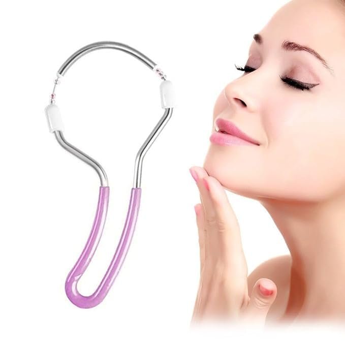 FLIZZOW Portable Painless Spring Facial Hair Remover for Women - Threading Tool Epilators Unwanted Hair on Upper Lip Chin Face