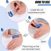 2 pack Green Premium Sugar Control LI4 Acupressure Point Clip | Wearable Hand Massager for Headache, Ideal for Diabetes Management view 3