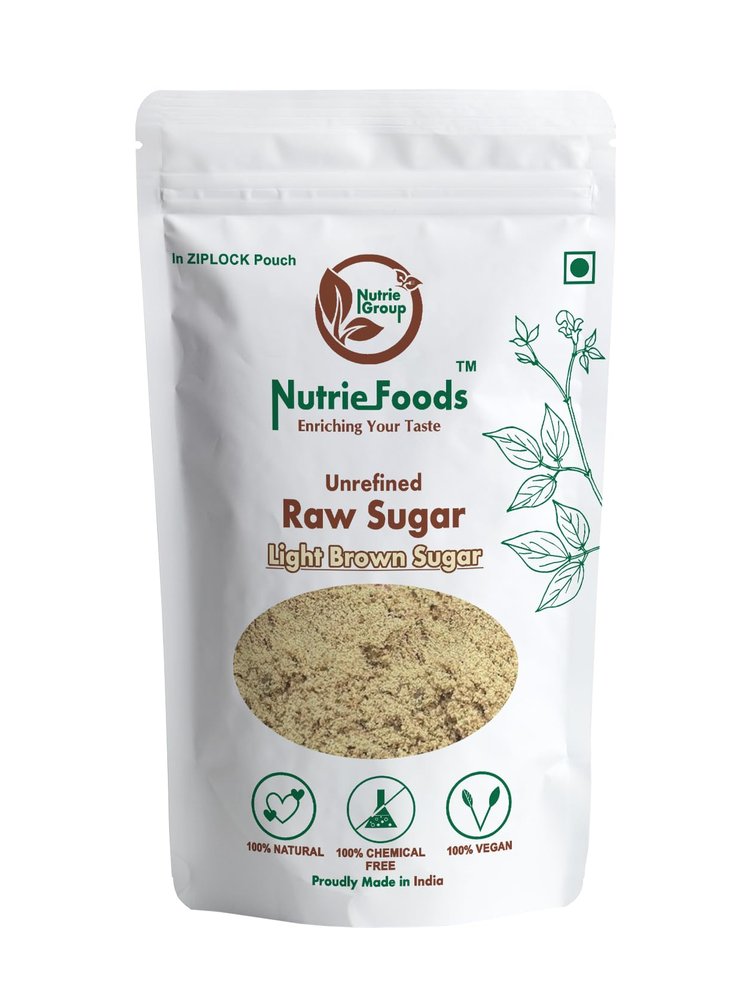 "NUTRIEFOODS" Enriching Your Taste Raw Cane Sugar (Light Brown Sugar) | Chemical Free, Unrefined, Sulphur Free Sugar (400gm)