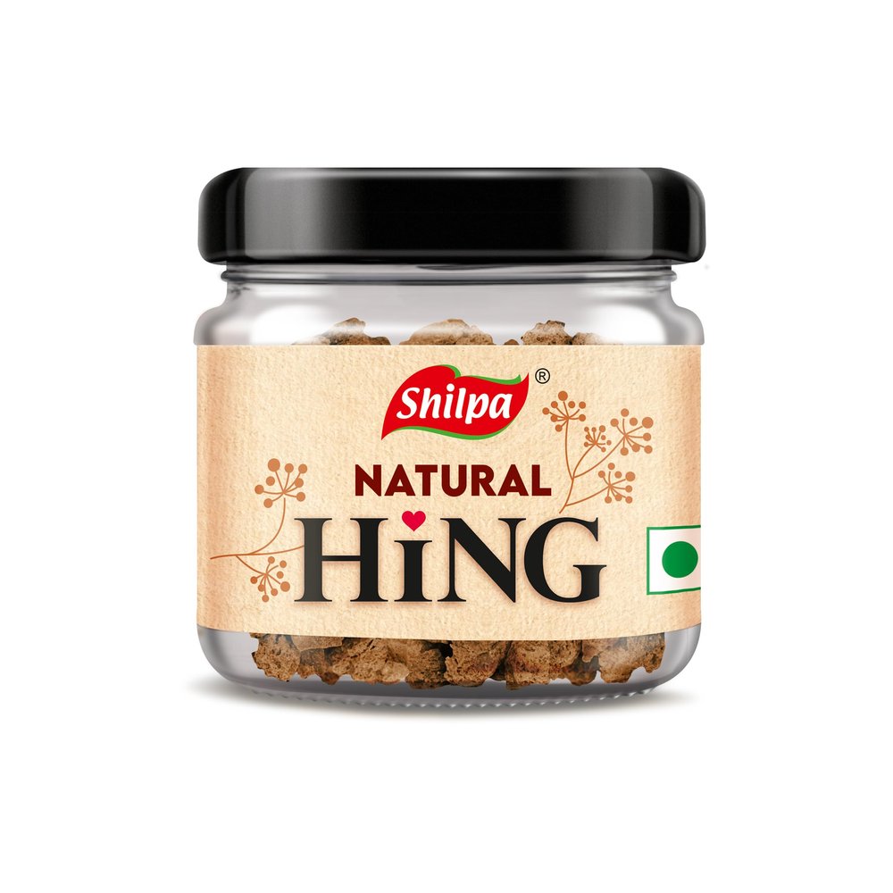 Natural Hing Spice | Pure Raw Asafoetida | Glass Jar | 100% Natural, No Mixing, Non-GMO | Strong Aromatic Seasoning for Cooking (8g)