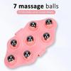 7-Ball Body Massage Roller, Ergonomic Design with Steel Balls, Turquoise Blue, Deep Tissue Kneading view 3