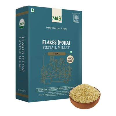 MIL8 Foxtail Millet Flakes (Aval) - 200g |Ready to Cook | Nutritious Kangni/Kangni/Italian/Setaria/Kakum/Rala Aval | Healthy Breakfast | | Tasty and Energy Packed | Wholesome Meal