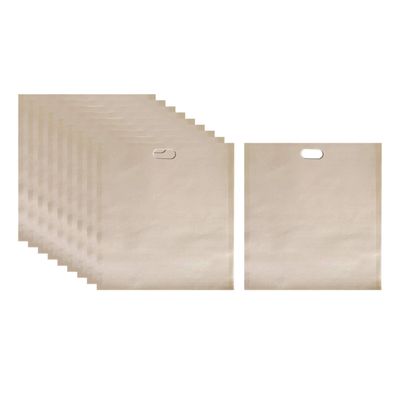 LOOM TREE Non-Stick Toaster Bags Washable Organization 10X for Bread Snacks Pizza 16X16.5Cm | Kitchen, Dining & Bar | Kitchen Storage & Organization | Food Storage Bags