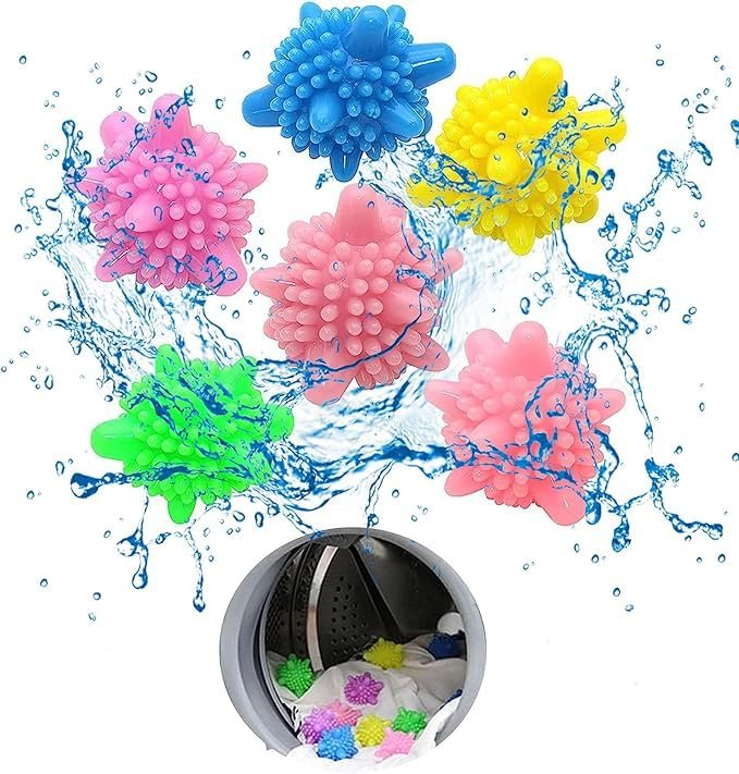 Clickswift Solid Colorful Corona laundry ball Dryer Balls Set - Reusable Tangle-Free Eco-Friendly Laundry Scrubbing Balls Hair Catcher, Lint Trap, Dryer Balls Pack of 5pcs