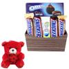 SFU E Com Attractive Basket With Creamy Chocolates | Valentine Teddy Bear With Chocolate Combo | Valentine Chocolate Hamper | 989 view 1