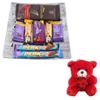SFU E Com Bournville Chocolate Gift Hamper With Tray | Valentine Teddy Bear With Chocolate Combo | Valentine Chocolate Hamper | 551 view 1