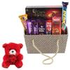 SFU E Com Choco Fills Gift Hamper | Valentine Teddy Bear With Chocolate Combo | Valentine Chocolate Hamper | 843 view 1