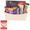 SFU E Com 7 Pieces Chocolate Hamper With Attractive Golden Basket | Valentine Chocolate With Love Greeting Card | Valentine Chocolate Hamper | 258 view 1