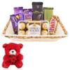 SFU E Com 16 Pieces Rocher With Premium Chocolate Gift Hamper | Valentine Teddy Bear With Chocolate Combo | Valentine Chocolate Hamper | 532 view 1