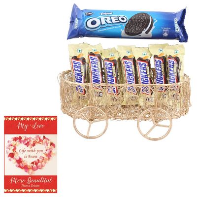 SFU E Com Best Attractive Chocolate Gift Hamper | Valentine Chocolate With Love Greeting Card | Valentine Chocolate Hamper | 919