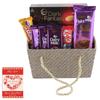 SFU E Com Chocolate Basket To Your Loved Ones | Valentine Chocolate With Love Greeting Card | Valentine Chocolate Hamper | 841 view 1