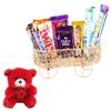 SFU E Com 7 Pieces Chocolate Combo With Beautiful Basket Gift Hamper | Valentine Teddy Bear With Chocolate Combo | Valentine Chocolate Hamper | 658 view 1