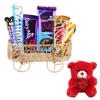 SFU E Com Antique Cart Basket With Loaded Chocolate Gift | Valentine Teddy Bear With Chocolate Combo | Valentine Chocolate Hamper | 627 view 1