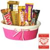 SFU E Com Attractive Chocolate Hamper With Attractive Tie Basket | Valentine Chocolate With Love Greeting Card | Valentine Chocolate Hamper | 094 view 1