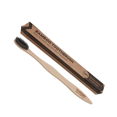 ANTIQUE AYURVEDA Sustainable Bamboo Toothbrush with Natural Antimicrobial Properties for Enhanced Oral Hygiene and Eco-Friendly Living (Off White) (PACK OF 3)