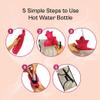 1MG Tata Hot Water Bag with Fleece Belt (Red,1.5l) view 4