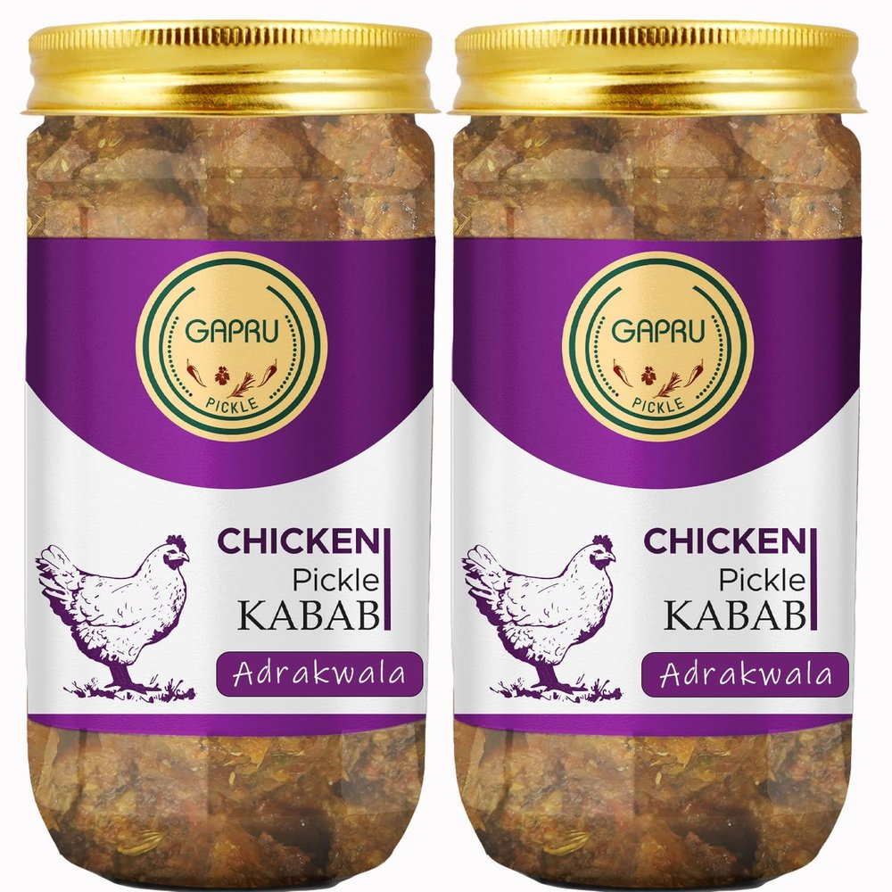 Adrakwala Chicken Kabab Pickle Combo (400GM + 400GM) Non Veg Pickle,Chicken Ka Achar, Chicken Pickle