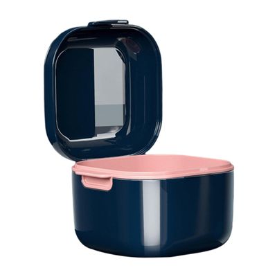 Enakshi Denture Case w/Strainer Basket Bath Cleaning Soaking for Night Guard Blue|Health & Beauty | Oral Care | Denture Care