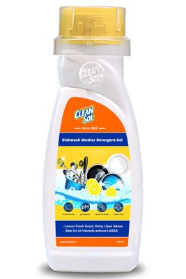 Cleansol Dishwash Washer Detergent Gel Liquid Dishwashing  Powerful Grease & Oil Remover | pH-Balanced, Gentle on Hands & LABSA-Free | Safe for Utensils, Crockery & Glassware  250ml