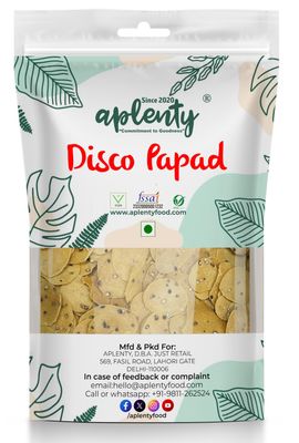 Aplenty Disco Papad | Crunchy Mini Paapad | Urad Small Papad | Rajasthani Flavor Disco Papd | Coin Size Mini Urad Papaad (400g)