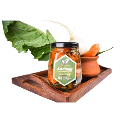 Organic Agri Kasheer Mix Veg Pickle | Natural Ingredients & Homemade Recipe | Authentic Traditional Kashmiri Flavour | No Artificial Preservatives | A Delicious Taste of India (200g)