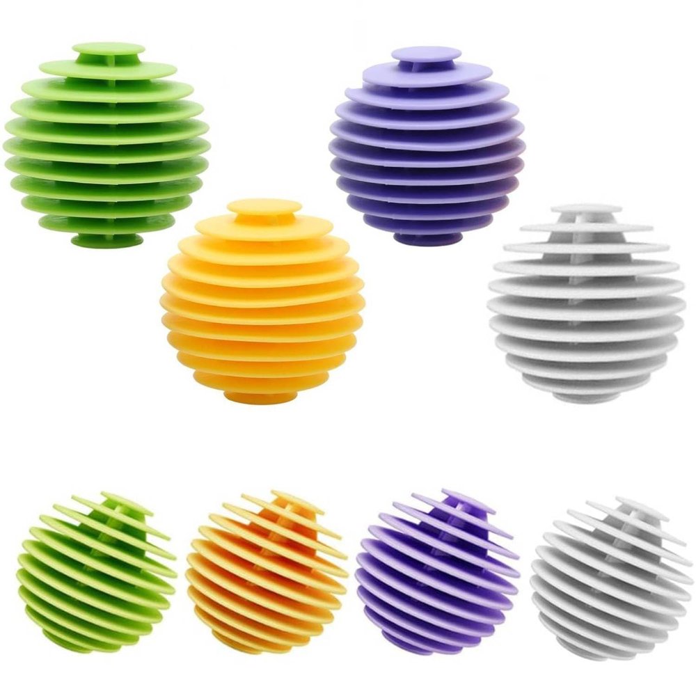 Prostuff.in Anti-Entanglement 8 Pcs Reusable Washing Machine Laundry Dryer Balls Tangle-Free Eco-Friendly For Anti-Winding Home, Dormitory, Clothes Reduce Wrinkles From Laundry Multicolor