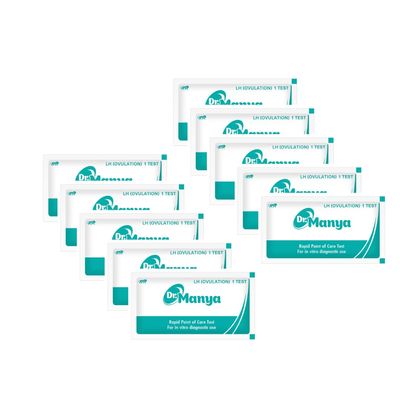 Dr. Manya LH Ovulation Test Kit for Women | Pack of 10 | Accurate & Easy-to-Use Ovulation Predictor for Fertility Tracking & Family Planning