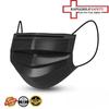 KAPGGRILA Non-Woven Ultrasonically Sealed Face Mask with Nose Pin & Soft Earloop | Certified 3-Layer Disposable Surgical Mask | Breathable, Anti-Pollution Mask for Men, Women, and Kids (100) Black view 3