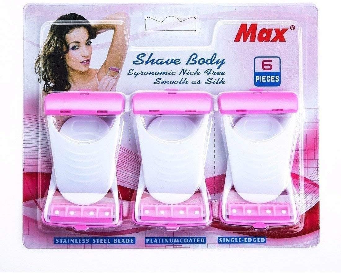 6-Blade Disposable Body and Bikini Razor for Women, Full Body Edge Trimmer and Shaver
