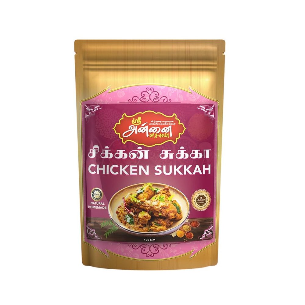 100% Natural Homemade 1000gm Chicken Sukka Powder | Perfectly Balanced Chicken Sukka Masala with No Added Flavours and Colours | Ready To Use For Cooking