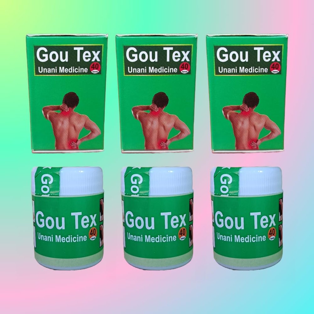 Gou Tex Tablet's Unani Medicine for Pain Relief, 40 Tablets, Pack of 3