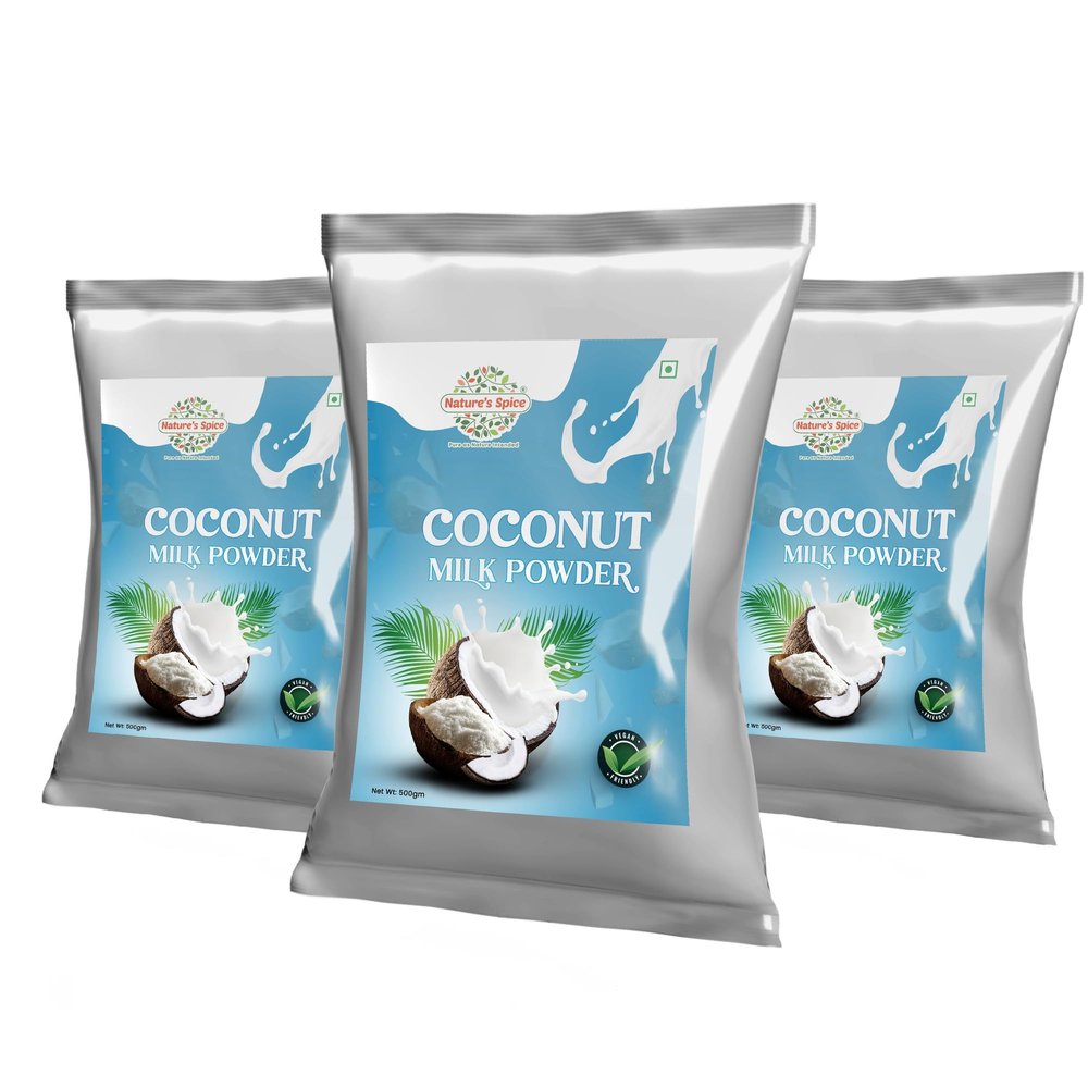 Nature's Spice Coconut Powder - Combo Pack of 3 (500g Each) Rich & Creamy Texture with No Added Artificial | 17% Fat Milk Powder for Vegan Diet100% Dairy Free Product | Used For Cooking & Baking