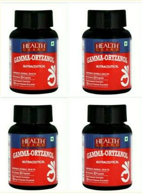 Health Guard Gamma Oryzanol Capsules, Dietary Supplement, Pack of 4