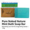 PURE NAKED NATURE - Mint Soap 120g Handmade Bathing Soap Herbal Soap for Removing Dirt & Impurities For Men & Women Keeps Skin Cool & Refreshed Soaps for Bath Soaps for Bath Pack Of 20 view 4