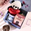 FlowerAura Sweet Love Romantic Gift Hamper of Teddy Panda, Coffee Mug, Cookies In Box For Birthday & Anniversary Gift, Valentine's Day Gift For Boyfriend & Husband, Boyfriend's Day Gift view 2
