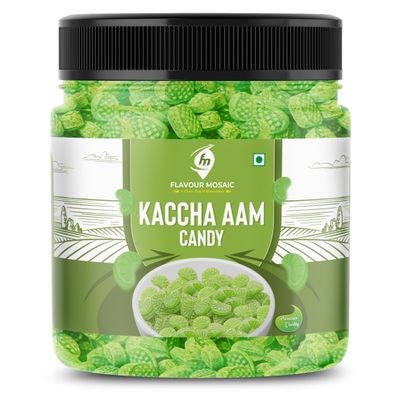 FLAVOUR MOSAIC Kacha Aam Candy 800g| Sweet & Tangy Mango Goli | Fun Candy for Kids, Parties & Gifts | Delicious After-Meal Treat | Mango Candy (Pack of 2, 400gm each)