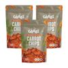 GRABZ Crunchy Carrot Chips | Solar-Dried, Air-Cooked | Vitamin-Rich, Low Fat Healthy Snack  20g Each (Pack of 3) view 1